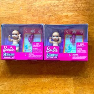 Barbie Baby Set Skipper 2 sets. In original boxes. One box torn on side.
